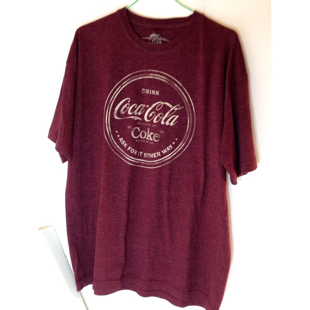 Vintage Coke Coca-Cola Tee Shirt Adult Size M By Newport Blue